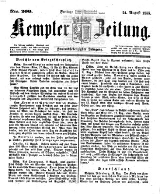 Kemptner Zeitung Freitag 24. August 1855
