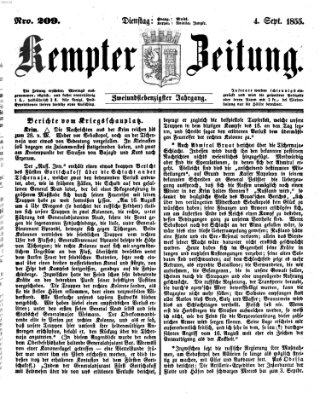 Kemptner Zeitung Dienstag 4. September 1855