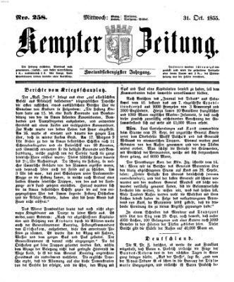 Kemptner Zeitung Mittwoch 31. Oktober 1855