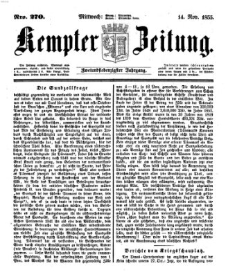 Kemptner Zeitung Mittwoch 14. November 1855
