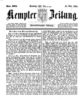 Kemptner Zeitung Sonntag 18. November 1855