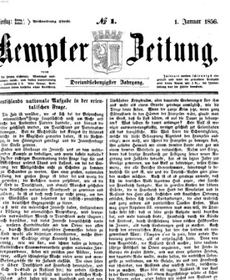 Kemptner Zeitung Dienstag 1. Januar 1856