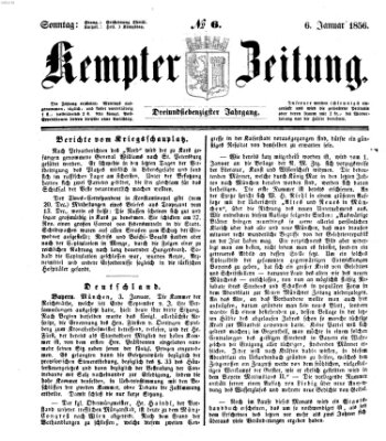Kemptner Zeitung Sonntag 6. Januar 1856