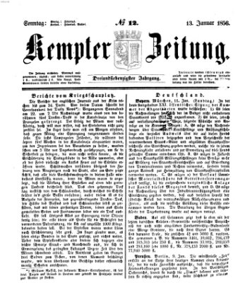 Kemptner Zeitung Sonntag 13. Januar 1856