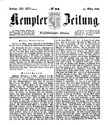 Kemptner Zeitung Freitag 14. März 1856