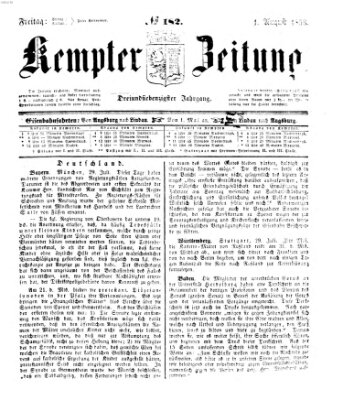 Kemptner Zeitung Freitag 1. August 1856