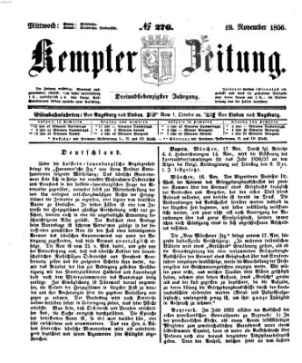 Kemptner Zeitung Mittwoch 19. November 1856