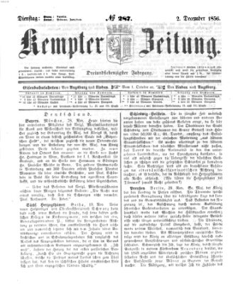 Kemptner Zeitung Dienstag 2. Dezember 1856