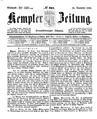 Kemptner Zeitung Mittwoch 31. Dezember 1856