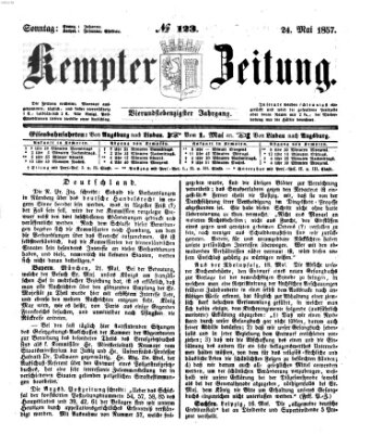 Kemptner Zeitung Sonntag 24. Mai 1857