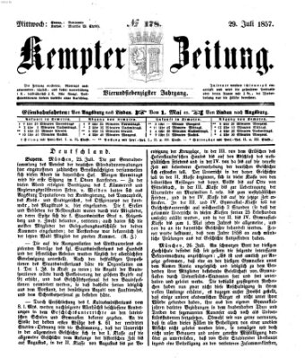 Kemptner Zeitung Mittwoch 29. Juli 1857