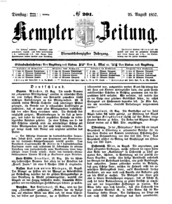 Kemptner Zeitung Dienstag 25. August 1857