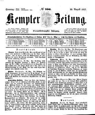 Kemptner Zeitung Sonntag 30. August 1857
