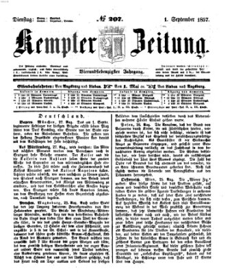 Kemptner Zeitung Dienstag 1. September 1857