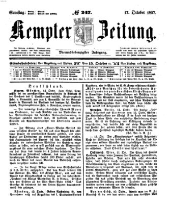 Kemptner Zeitung Samstag 17. Oktober 1857
