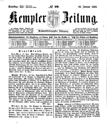 Kemptner Zeitung Samstag 22. Januar 1859