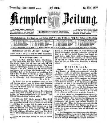 Kemptner Zeitung Donnerstag 12. Mai 1859