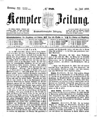 Kemptner Zeitung Sonntag 31. Juli 1859
