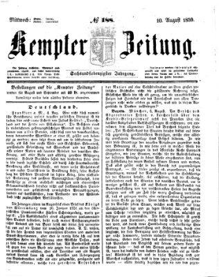 Kemptner Zeitung Mittwoch 10. August 1859