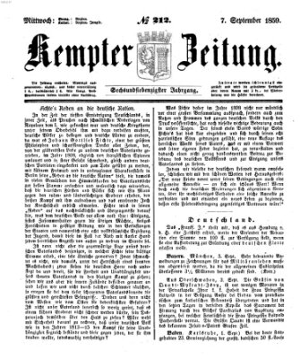 Kemptner Zeitung Mittwoch 7. September 1859