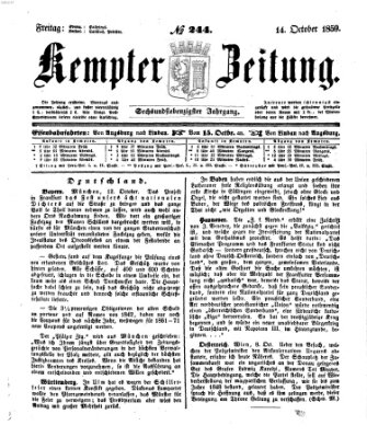Kemptner Zeitung Freitag 14. Oktober 1859