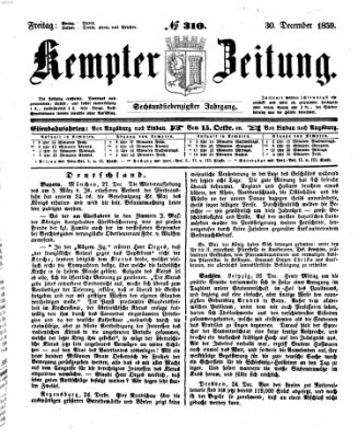 Kemptner Zeitung Freitag 30. Dezember 1859