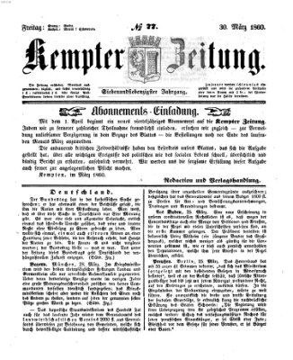 Kemptner Zeitung Freitag 30. März 1860