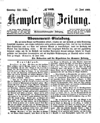 Kemptner Zeitung Sonntag 17. Juni 1860
