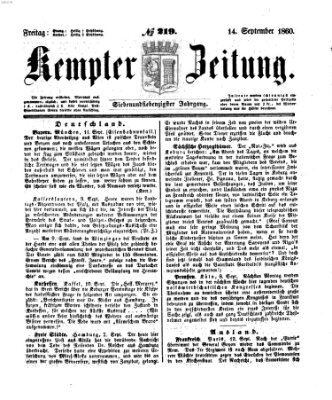 Kemptner Zeitung Freitag 14. September 1860
