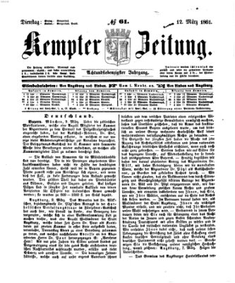 Kemptner Zeitung Dienstag 12. März 1861