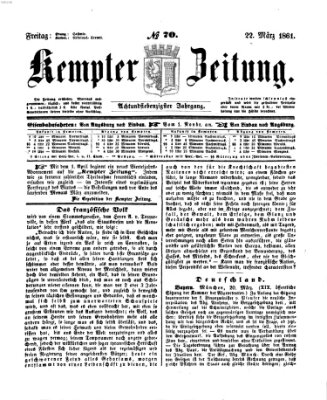 Kemptner Zeitung Freitag 22. März 1861
