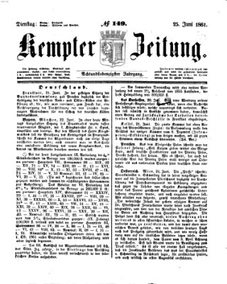 Kemptner Zeitung Dienstag 25. Juni 1861