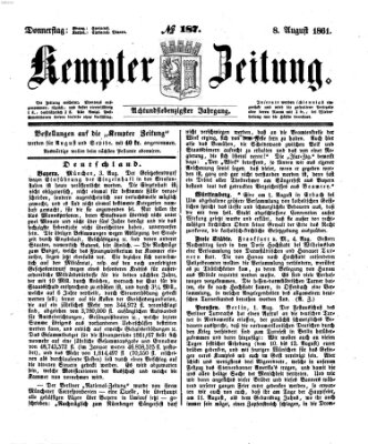 Kemptner Zeitung Donnerstag 8. August 1861