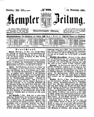 Kemptner Zeitung Dienstag 12. November 1861