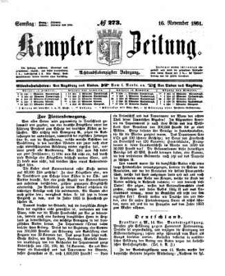 Kemptner Zeitung Samstag 16. November 1861