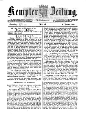 Kemptner Zeitung Samstag 4. Januar 1862