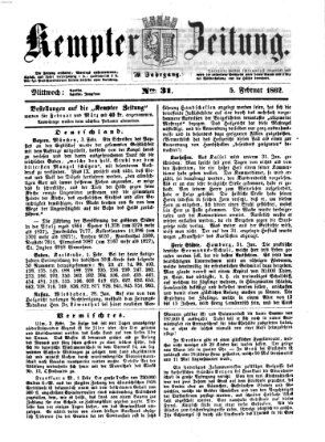 Kemptner Zeitung Mittwoch 5. Februar 1862