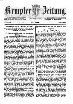 Kemptner Zeitung Mittwoch 7. Mai 1862
