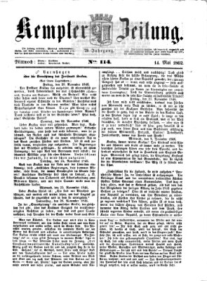 Kemptner Zeitung Mittwoch 14. Mai 1862
