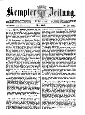 Kemptner Zeitung Mittwoch 30. Juli 1862