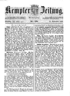 Kemptner Zeitung Samstag 27. September 1862