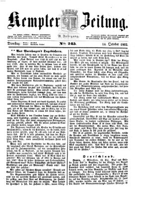 Kemptner Zeitung Dienstag 14. Oktober 1862