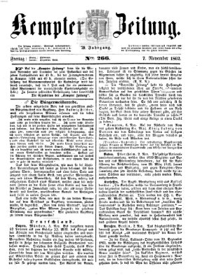 Kemptner Zeitung Freitag 7. November 1862