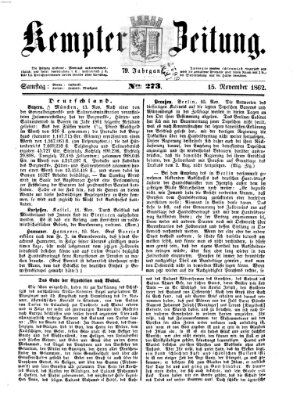 Kemptner Zeitung Samstag 15. November 1862
