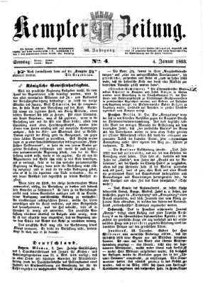Kemptner Zeitung Sonntag 4. Januar 1863