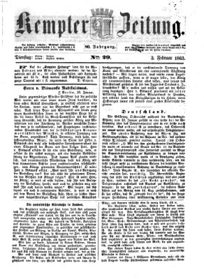 Kemptner Zeitung Dienstag 3. Februar 1863