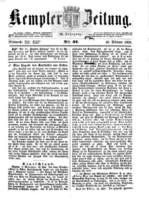 Kemptner Zeitung Mittwoch 18. Februar 1863