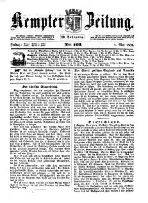 Kemptner Zeitung Freitag 1. Mai 1863