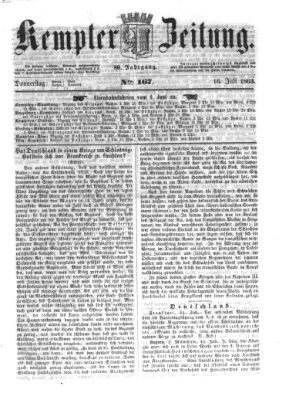 Kemptner Zeitung Donnerstag 16. Juli 1863