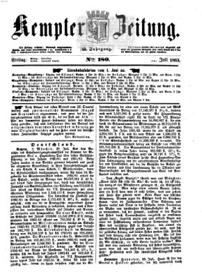 Kemptner Zeitung Freitag 31. Juli 1863